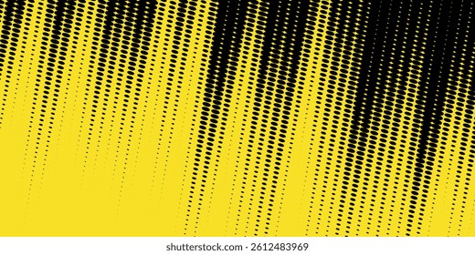 Yellow halftone on blue background. Vector dotted sparkles, Dots pop art comics sport style vector illustration.	