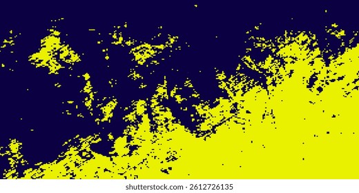 Yellow halftone on blue background. Vector dotted sparkles or halftone shine pattern texture Pop Art Style Background. 