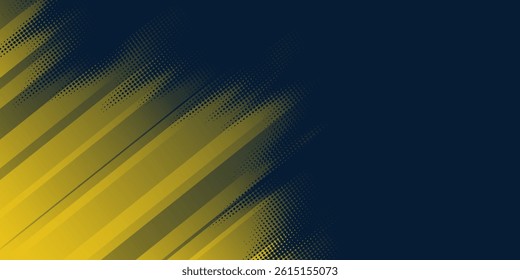 Yellow halftone on blue background. Vector dotted sparkles or halftone shine pattern texture Pop Art Style Background