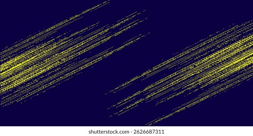 Gelber Halbton auf blauem Hintergrund. Vektor gepunktete funkelt oder Halbton Glanz Muster Textur Pop Art Style Hintergrund. 