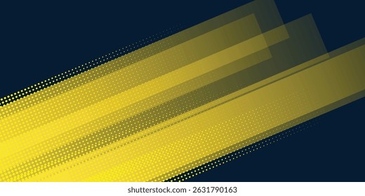 Medio tono amarillo sobre fondo azul. Vector punteado destellos o semitono brillo patrón textura Pop estilo de arte ILUSTRACIÓN VECTORIAL de fondo
