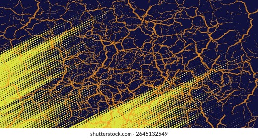 Yellow halftone on blue background. Vector glitter dotted or halftone glitter pattern texture Pop Art Style Background.dots grunge.modern.