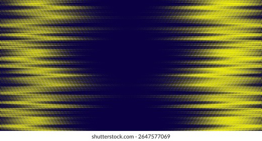 Yellow halftone on blue background. Vector dotted sparkles or halftone shine pattern texture Pop Art Style Background. EPS 10	
