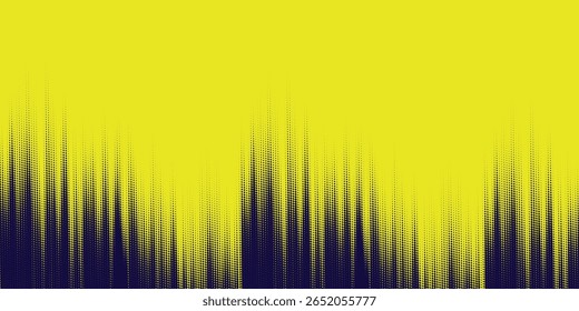 Yellow halftone on blue background. Vector dotted sparkles or halftone shine pattern texture Pop Art Style Background. Vector ilustration