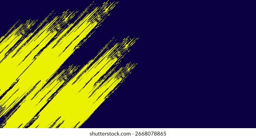 Medio tono amarillo sobre fondo azul. Vector punteado destellos o semitono brillo patrón textura Pop estilo de arte de fondo. 