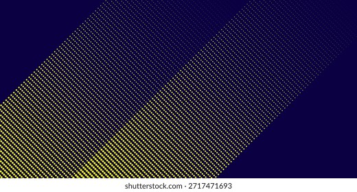 Yellow halftone on blue background. Vector dotted sparkles or halftone shine pattern texture Pop Art Style Background. EPS10