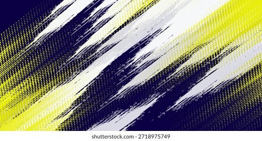Gelber Halbton auf blauem Hintergrund.

