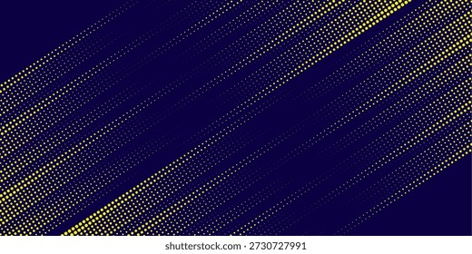 Yellow halftone on blue background. Vector dotted sparkles or halftone shine pattern texture Pop Art Style Background,eps10