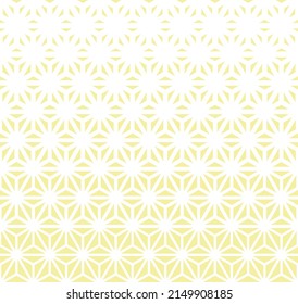 Yellow halftone pattern on white background. Linear halftone backdrop. Isolated vector illustration on white background.