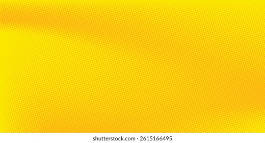 Yellow halftone pattern. Retro comic gradient background. Bright orange pixelated dotted texture overlay concept. dots vector ilustration