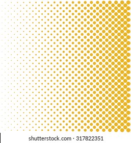 Yellow Halftone Pop Art Background Rounds Vector