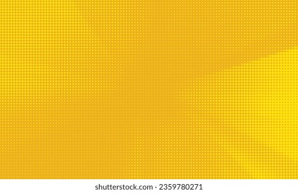 Yellow halftone radial comics background. Abstract lines backdrop. Bright sun rays. Texture explosive polka. Beam action. Pattern motion flash. Vector illustration