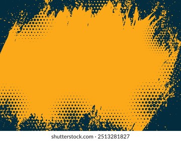 yellow with halftones grunge background