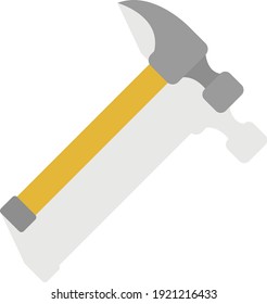 Hammer, Illustration, Vektorgrafik auf weißem Hintergrund.
