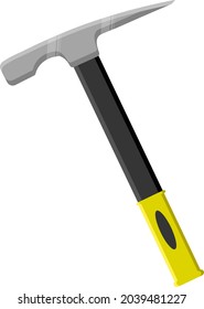 Yellow hammer, illustration, vector on white background.