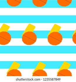 yellow hammock with orange umbrella