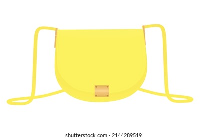 Yellow Hand Bag. Vector Illustration