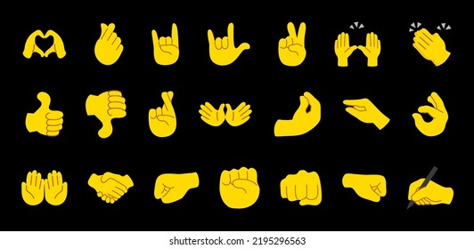 yellow hand bundle symbol vector