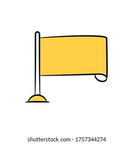 yellow hand drawn flag illustration
