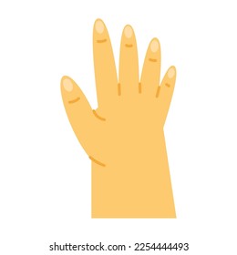 yellow hand human painted icon