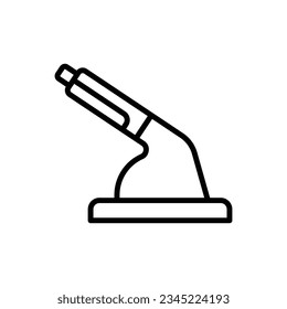 Yellow Handbrake Outline Icon Vector Illustration