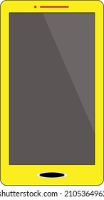 YELLOW HANDPHONE VECTOR, HANDPHONE VECTOR, FOR YOUR PURPOSE