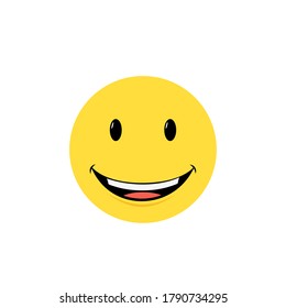 Cara feliz amarilla con sonrisa.