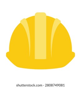 Yellow hard hat for construction safety and protection on site