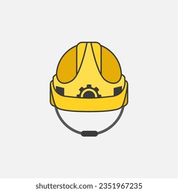 Yellow Hard Hat, Labor Safety Helmet. icon. symbol. logo