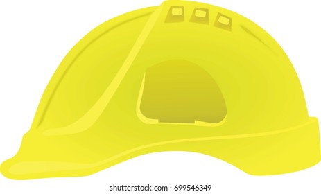 Yellow hard hat. vector illustration