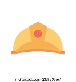 yellow hard hat worker safety. flat vector illustration isolated on white background