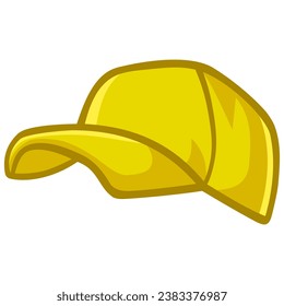 Yellow Hat Baseball Cap Illustration Vector Icon