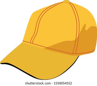 Yellow Hat Cap Fashion Vector Illustration
