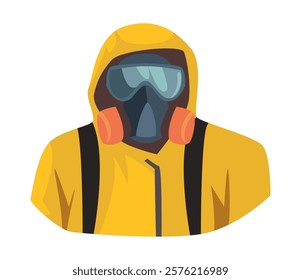 Yellow hazmat hood design safety