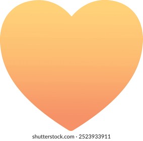 Ícone de emoji de coração amarelo. Cores da moda, elemento popular que representa o amor e o afeto, frequentemente usadas nas mídias sociais. Emoticon, elemento isolado.