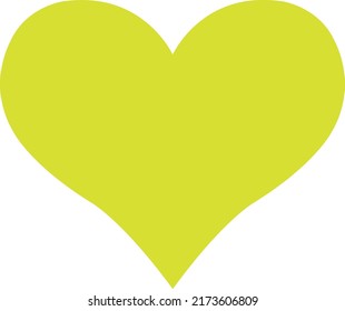 Yellow heart emoji symbol of love. Vector illustration