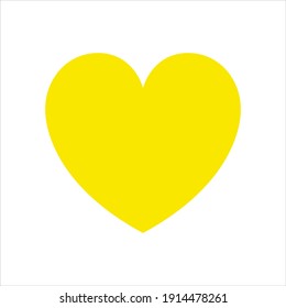 Yellow Heart Illustration Isolated Vector