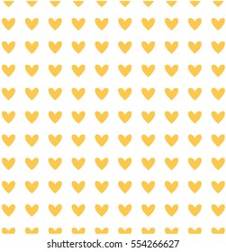 Yellow heart pattern on a white background.