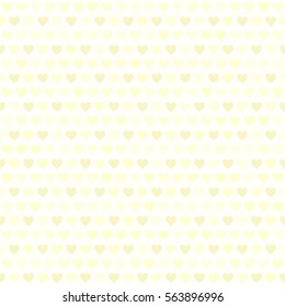 Yellow heart pattern. Seamless vector