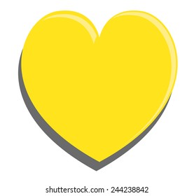 Yellow Heart Vector