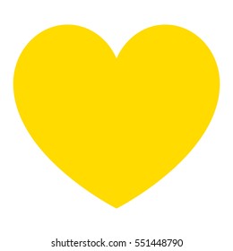 Yellow Heart. Vector Eps. 