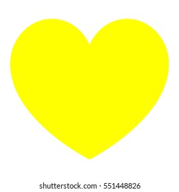 Yellow heart. Vector eps. 