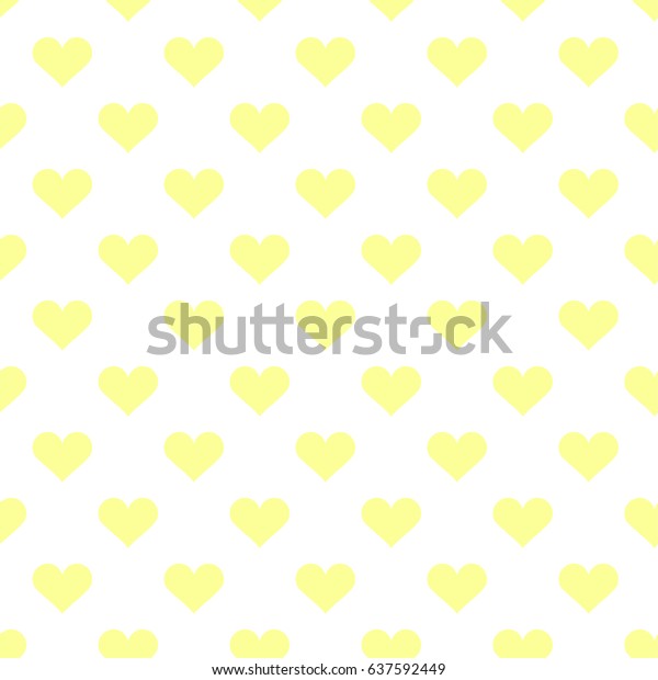 Yellow Hearts On White Background Geometric Stock Vector (Royalty Free ...