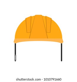 Yellow helmet builder on a white background, vector