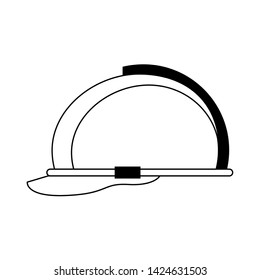 yellow helmet icon cartoon isolated vector illustration graphic design