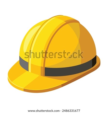 yellow helmet isolated on white