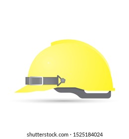 yellow helmet symbol for industry construction,