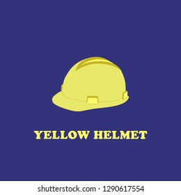 yellow helmet for worker vector illustration