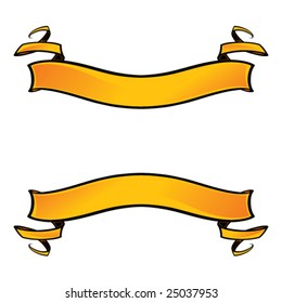 Yellow heraldic ribbon