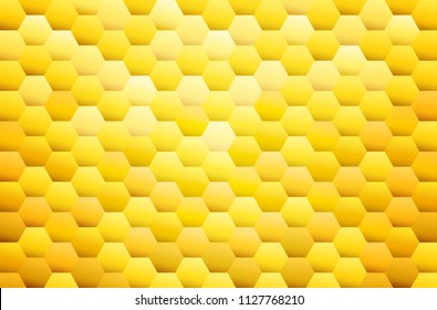 yellow hexagon abstract background, honeycombs background 